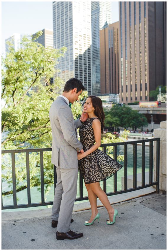 Downtown Chicago Engagement Session by Spindle Photography