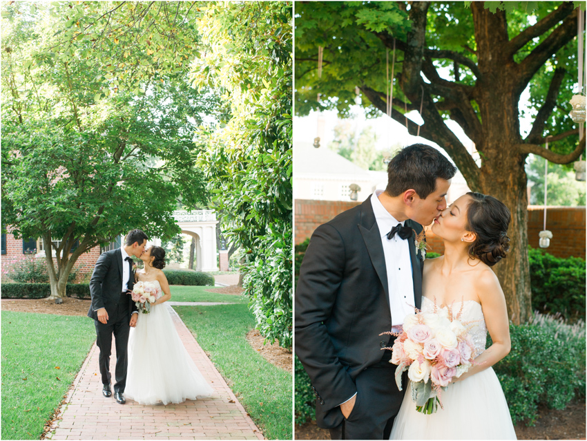 bride and groom portraits at The Carolina Inn, Spindle Photography