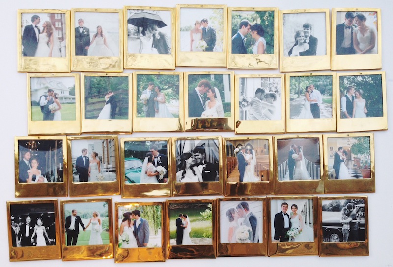 2014 weddings in gold polaroid frames Spindle Photography