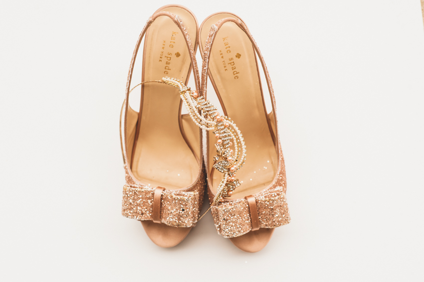 glittery pink Kate Spade heels