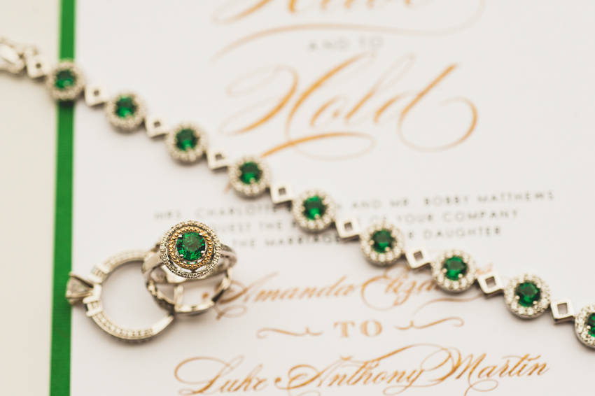 Wedding jewelry with emeralds- Spindle Photography